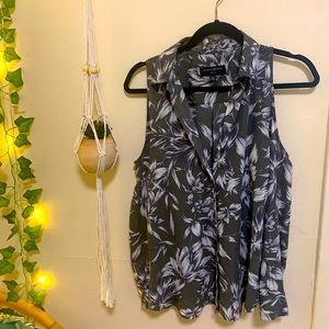 Banana Republic olive blouse